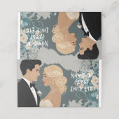 タイムレスロマンス:水彩新郎新婦アート プレイスカード (外部開封)