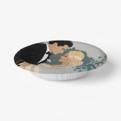 タイムレスロマンス:水彩新郎新婦アート ペーパーボウル (傾斜あり)