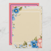 タイムレスロマンス: 5"x7"フラット日付カードを保存 セーブザデート (正面/裏面)