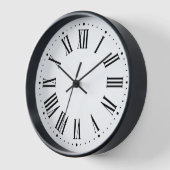 タイムレスローマ数字の壁時計の黒⏳エレガント色 壁時計 (傾斜)
