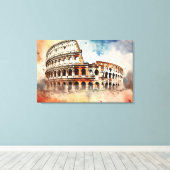 タイムレスローマ、イタリア キャンバスプリント (インサイチュ (ウッドフロア))
