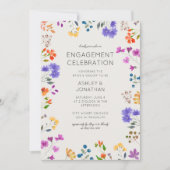 タイムレスワイルドフラワーアラバスター婚約パーティ 招待状 (正面)