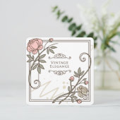 ✨タイムレスヴィンテージエレガンス – アンティークフローラフレーム シーズンカード (スタンド正面)