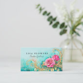 タイムレスヴィンテージスタイルバラ名刺 名刺 (スタンド正面)