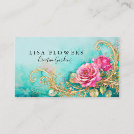 タイムレスヴィンテージスタイルバラ名刺 名刺