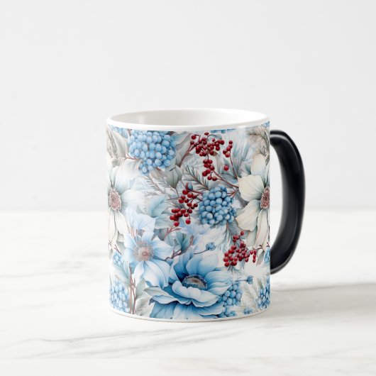 タイムレスヴィンテージフローラシームレスデザイン モーフィングマグカップ (正面右)