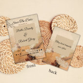 タイムレスヴィンテージボホーブラウン結婚式招待状 招待状