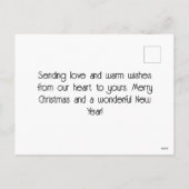 タイムレスヴィンテージロンドンスノークリスマス シーズンポストカード (裏面)