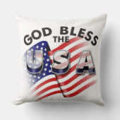 タイムレス伝統動揺して：アメリカ国旗の枕 クッション (正面)