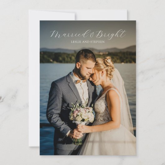 タイムレス写真エレガント新婚クリスマス シーズンカード (正面)