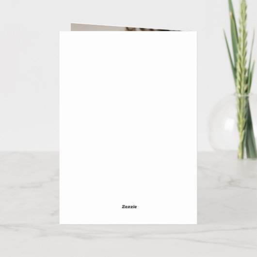 タイムレス写真エレガント新婚クリスマス 箔シーズンカード (裏面)