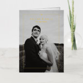 タイムレス写真モダン新婚クリスマス 箔シーズンカード (正面)