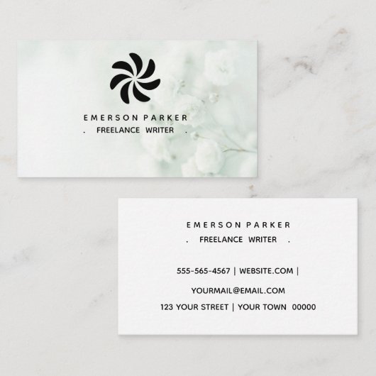 タイムレス大理石の名刺レイアウトミニマル 名刺 (正面/裏面)
