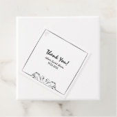 タイムレス手書きスワンブライダルシャワーありがとう フェイバータグ (インサイチュ)