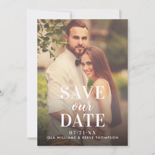 タイムレス救タイプOur Date 結婚 White's Photo セーブザデート (正面)