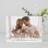 タイムレス書道の写真の保存日付 箔招待状 (立ち正面)