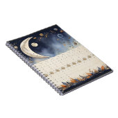 タイムレス月相アトラス – レトロ天文学カレンダー ノートブック (右側)