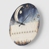 タイムレス月相アトラス – レトロ天文学カレンダー ラージ壁時計 (傾斜)