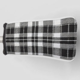 タイムレス白黒の格子模様 ゴルフヘッドカバー