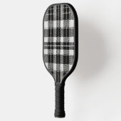 タイムレス白黒の格子模様 ピックルボールラケット (左)