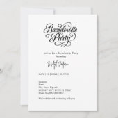 タイムレス白黒バチェロレッテスクリプト 招待状 (正面)