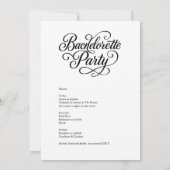 タイムレス白黒バチェロレッテスクリプト 招待状 (裏面)