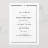 タイムレス白黒モノグラムモダン結婚ズ エンクロージャーカード (正面)