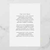 タイムレス白黒モノグラムモダン結婚ズ 箔招待状 (裏面)