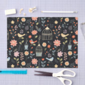 タイムレス真夜中の鳥のデコパージュ 薄葉紙 (クラフト)