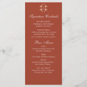 タイムレス素朴フローラ結婚のメニュー メニュー (裏面)