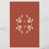 タイムレス素朴フローラ結婚の予算メニュー (裏面)