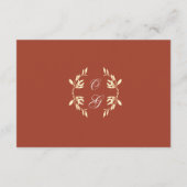 タイムレス素朴フローラ結婚 エンクロージャーカード (裏面)