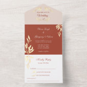 タイムレス素朴フローラ結婚 オールインワン招待状 (内側)