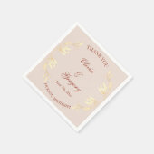 タイムレス素朴フローラ結婚 スタンダードカクテルナプキン (角)