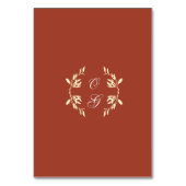 タイムレス素朴フローラ結婚 テーブルナンバー (裏面)