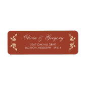 タイムレス素朴フローラ結婚 ラベル (正面)