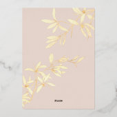 タイムレス素朴フローラVino前誓 箔招待状 (裏面)