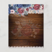 タイムレス素朴ブルーブルゴーニュフローラレース結婚ズ (裏面)