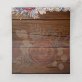 タイムレス素朴ブルーブルゴーニュフローラレース結婚ズ プレイスカード (内部開封)