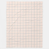 タイムレス素朴プレイド付きコーラルグレースロースタイル フリースブランケット (正面)