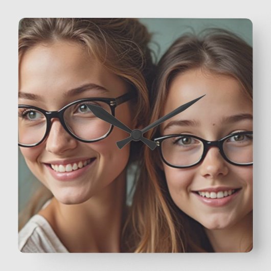 タイムレス結合 スクエア壁時計 (正面)