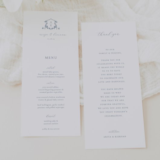 タイムレス結婚つる植物のCrestメニューとありがとう メニュー