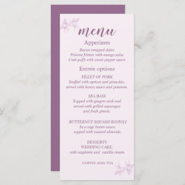 タイムレス結婚フラワーのメニュー メニュー