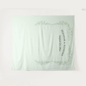 タイムレス結婚フラワーの写真ブース背景 タペストリー (正面(横))