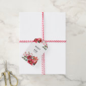タイムレス結婚レッド ギフトタグ (より糸付き)