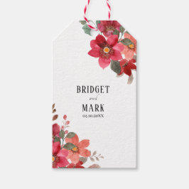 タイムレス結婚レッド ギフトタグ