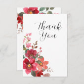 タイムレス結婚レッド サンキューカード (正面/裏面)