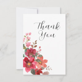 タイムレス結婚レッド サンキューカード