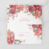 タイムレス結婚レッド プレイスカード (外部開封)