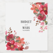 タイムレス結婚レッド ワインラベル (シングルラベル)